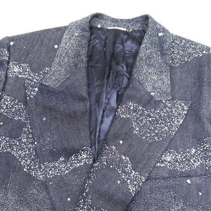 Dior Homme Peter Doig Collaboration Milky Way Denim Jacquard Star Coat 50 Indigo