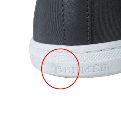 Hermes Express Sneakers High Cut Nylon Shoes 44 Gray