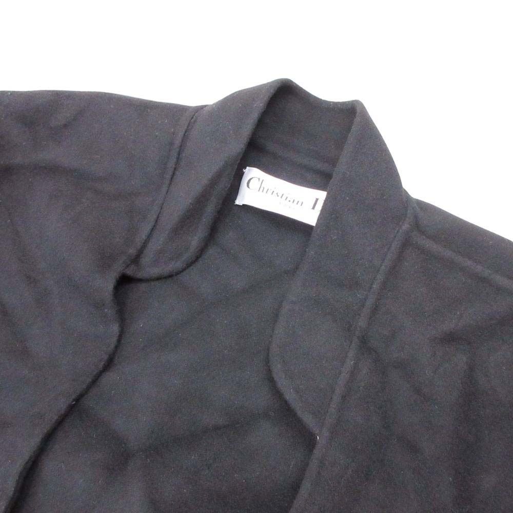 Dior Double Face Cashmere Melton Cloak Coat Oversize S Black