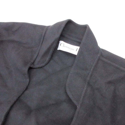 Dior Double Face Cashmere Melton Cloak Coat Oversize S Black