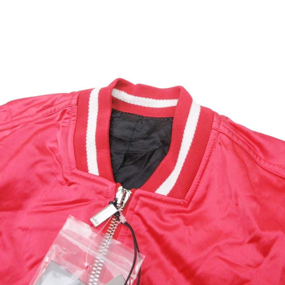 Dior Homme Sean Stewy Back Bull Patch Bomber Jacket 44 Red