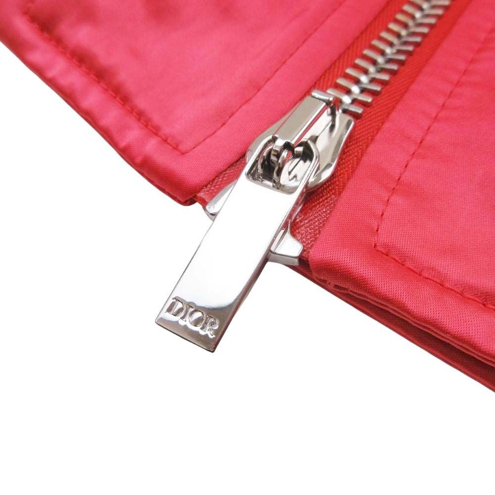 Dior Homme Sean Stewy Back Bull Patch Bomber Jacket 44 Red