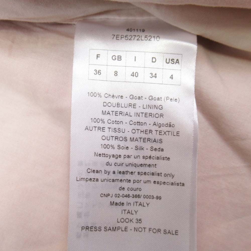 Dior Goatskin Double Riders Biker Jacket 36 Red
