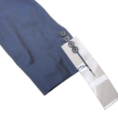 Dior Homme Tailored Jacket Single 2 Buttons Blue Leather Unlined Center Vent