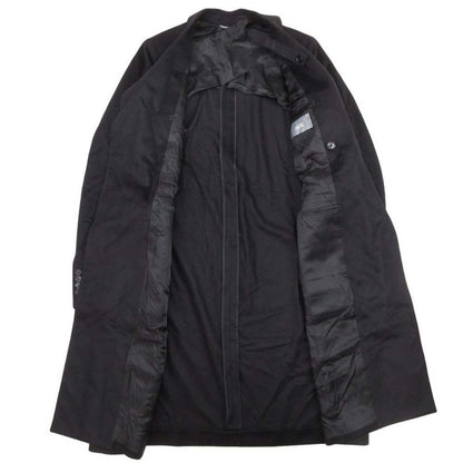 Dior Homme Cashmere Double Breasted Coat Peak Lapel 44 Black