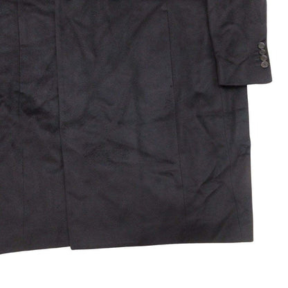 Dior Homme Cashmere Double Breasted Coat Peak Lapel 44 Black