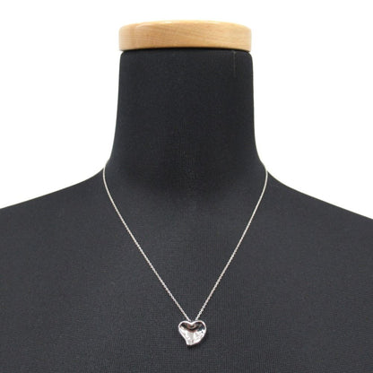 Tiffany & Co Polished Curved Heart Necklace Pendant Silver