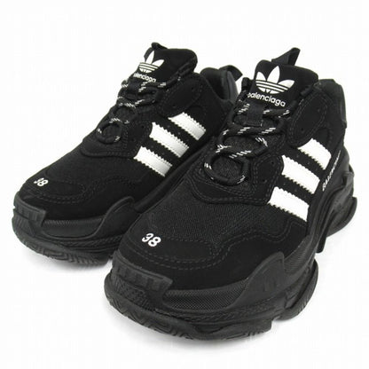 Balenciaga Triple S Dad Sneakers Shoes Low Cut Three Stripes Black