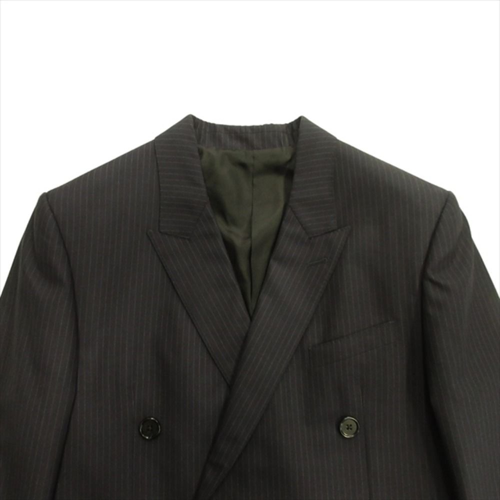Celine Jude Double Tailored Jacket Blue Leather Oversize Striped Hedi Slimane