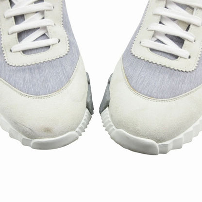 Hermes Bouncing Sneakers Shoes Logo Suede Leather 42) Gray White