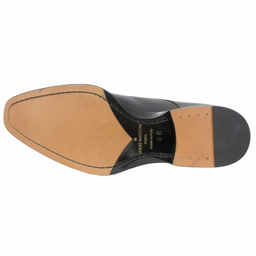 Louis Vuitton Double Monk Strap Dress Business Shoes Leather Silver Black