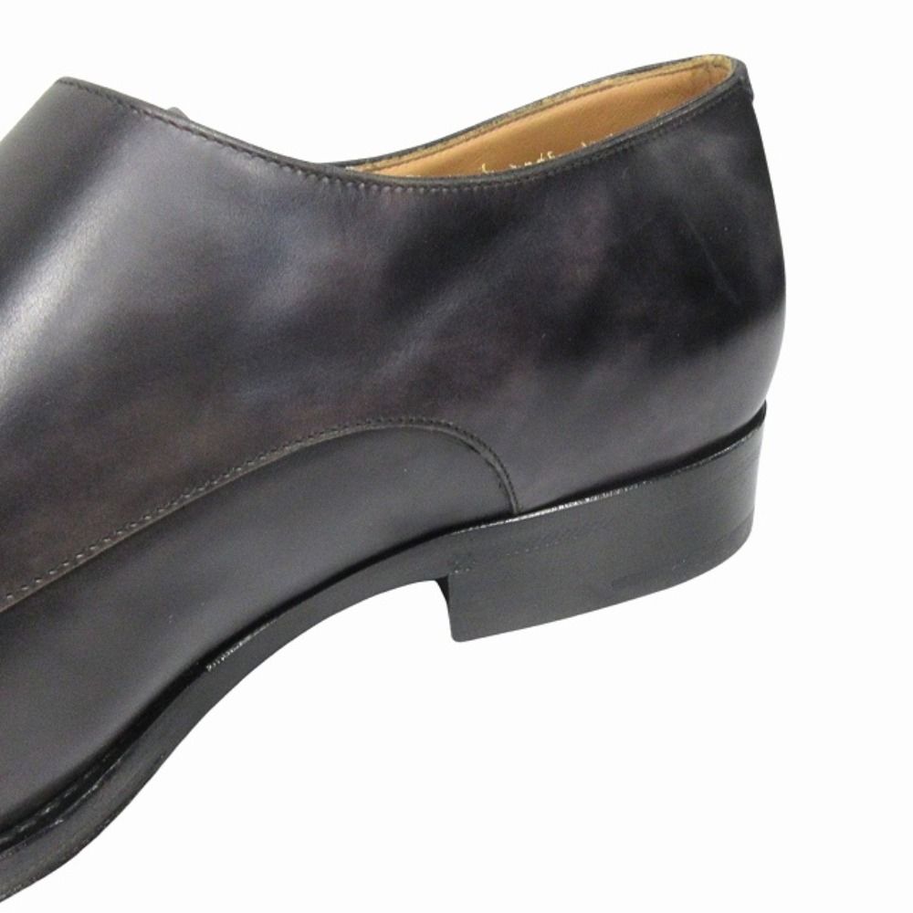 Louis Vuitton Double Monk Strap Dress Business Shoes Leather Silver Black