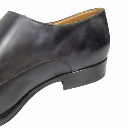 Louis Vuitton Double Monk Strap Dress Business Shoes Leather Silver Black