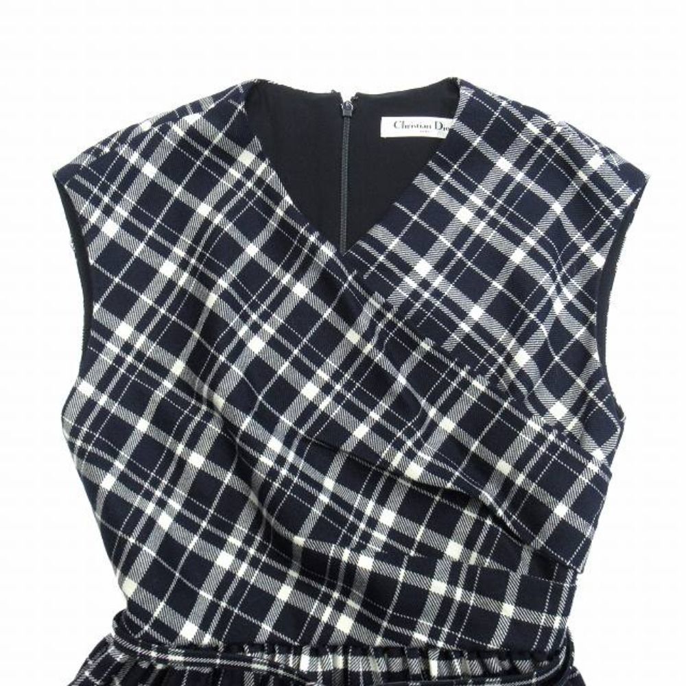 Dior Wrap Over Shorts Dress Check'n' Pop Navy White