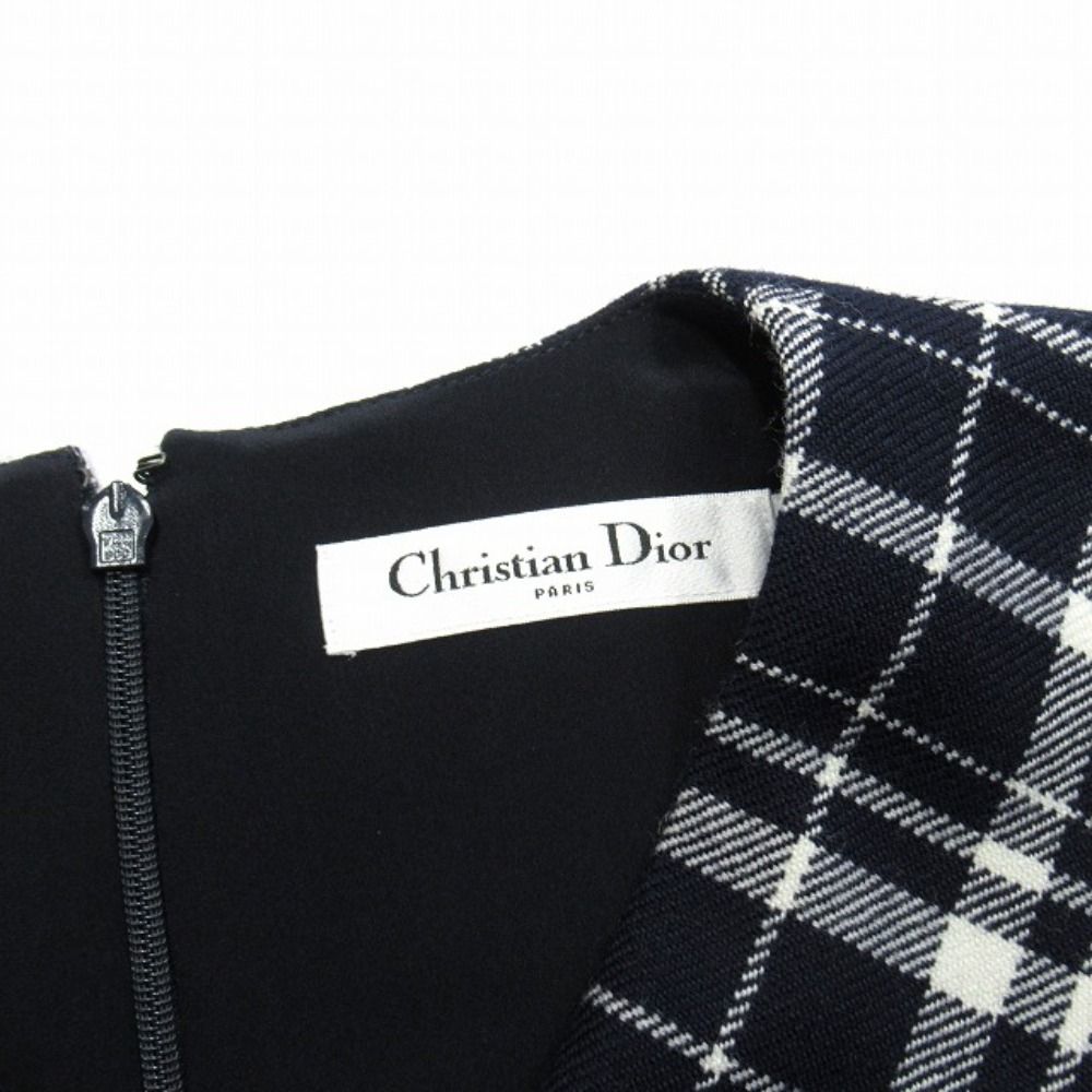 Dior Wrap Over Shorts Dress Check'n' Pop Navy White