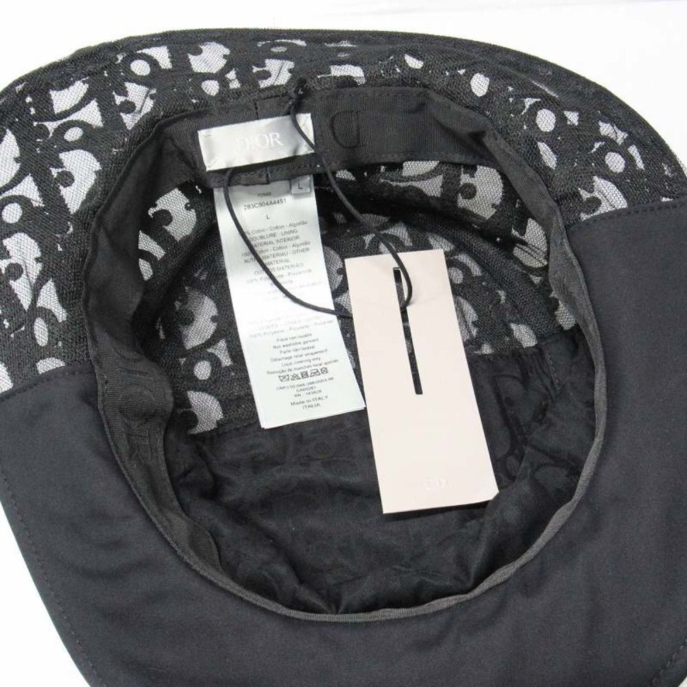 Dior Oak Split Fisherman Bucket Hat Trotter Contrast L Black