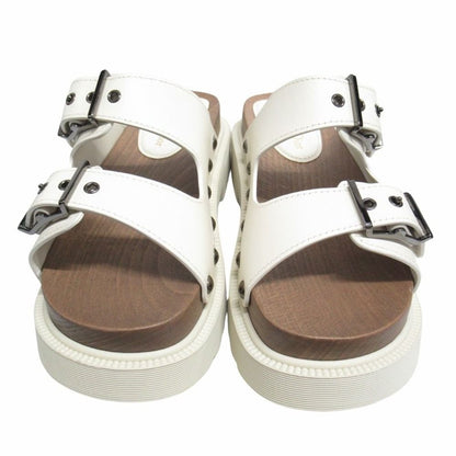 Dior Quake Leather Sandals Platform Shoes 37 White