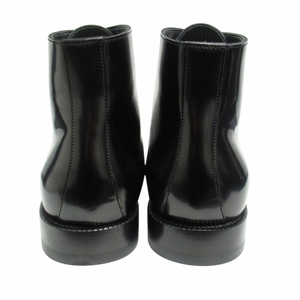 Celine Era Leather Short Boots Lace Up Shoes Hedi Slimane 36 Black