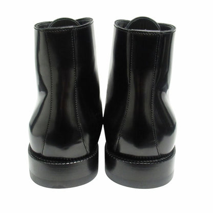 Celine Era Leather Short Boots Lace Up Shoes Hedi Slimane 36 Black