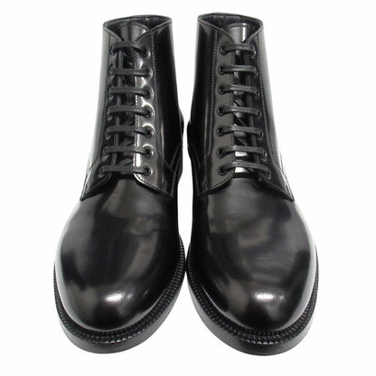 Celine Era Leather Short Boots Lace Up Shoes Hedi Slimane 36 Black