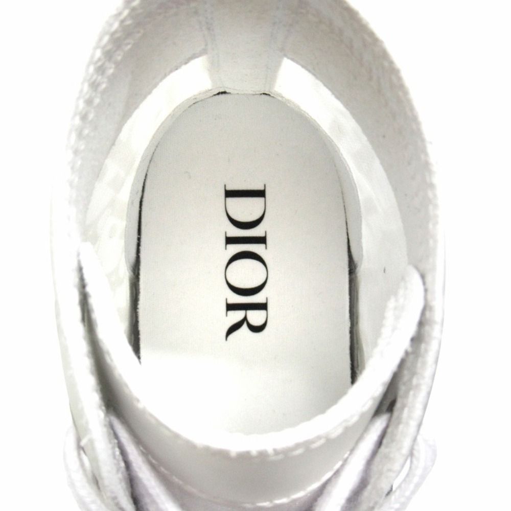 Dior Oak League High Top Sneakers Cut Shoes Logo Trotter 38 White