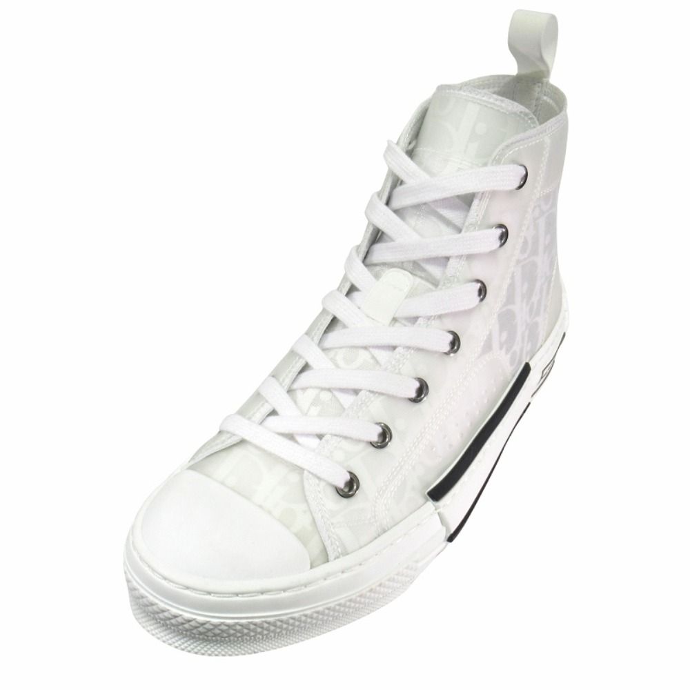 Dior Oak League High Top Sneakers Cut Shoes Logo Trotter 38 White
