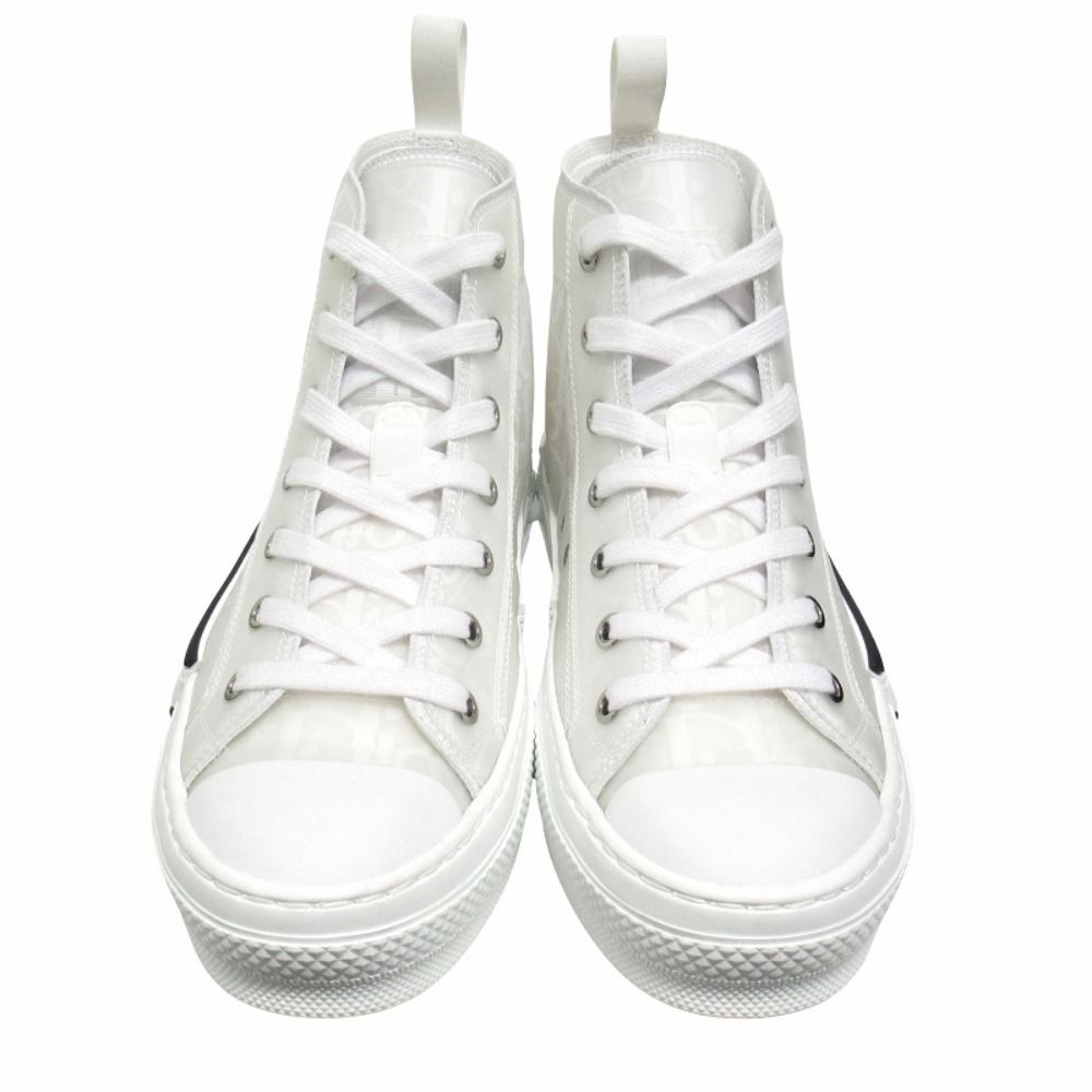 Dior Oak League High Top Sneakers Cut Shoes Logo Trotter 38 White