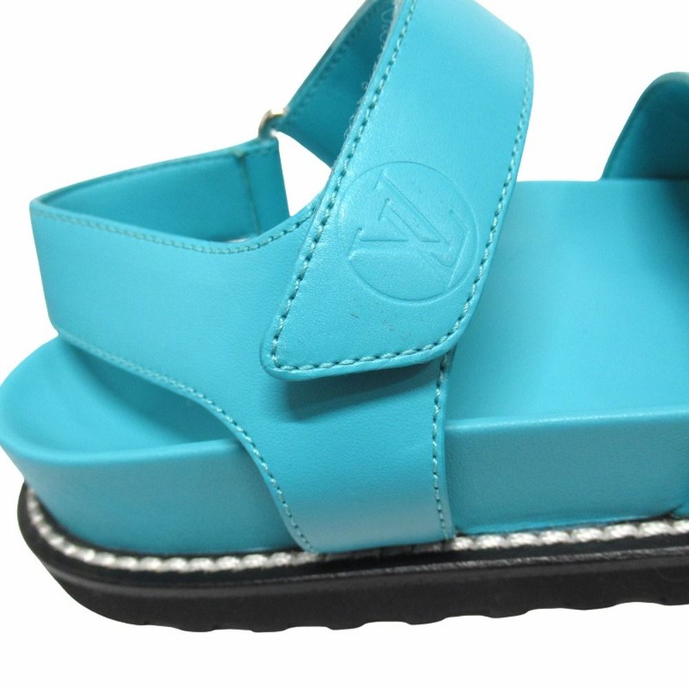 Louis Vuitton Paseo Line Chain Monogram Sandals Shoes Leather