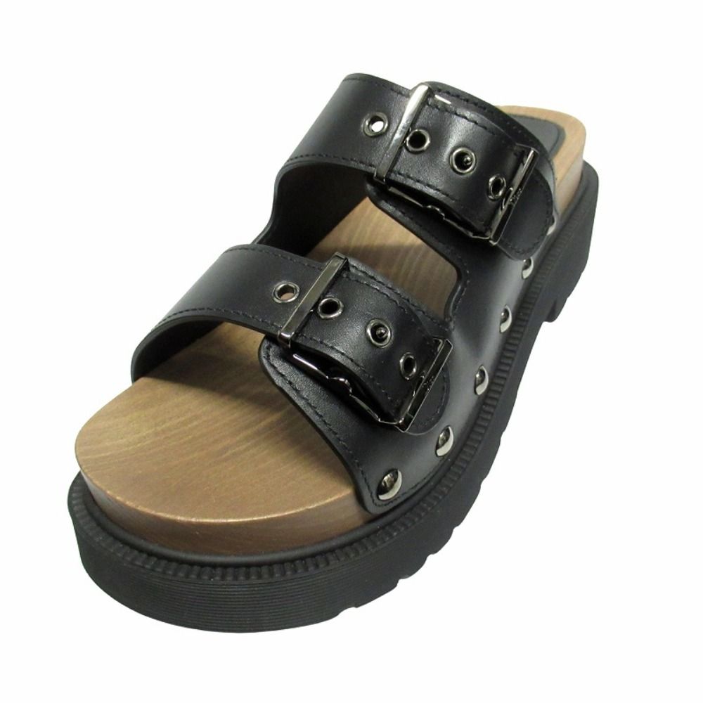 Dior Quake Leather Strap Sandals Shoes 37 Black