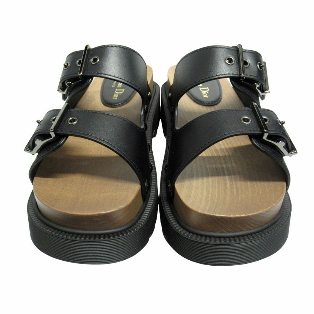 Dior Quake Leather Strap Sandals Shoes 37 Black