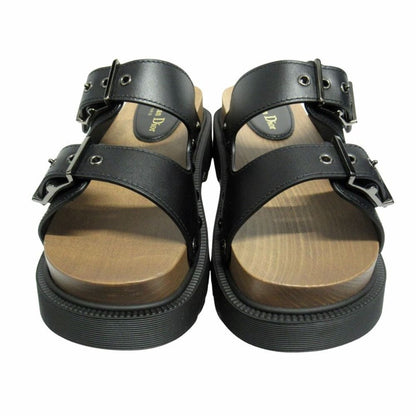 Dior Quake Leather Strap Sandals Shoes 37 Black