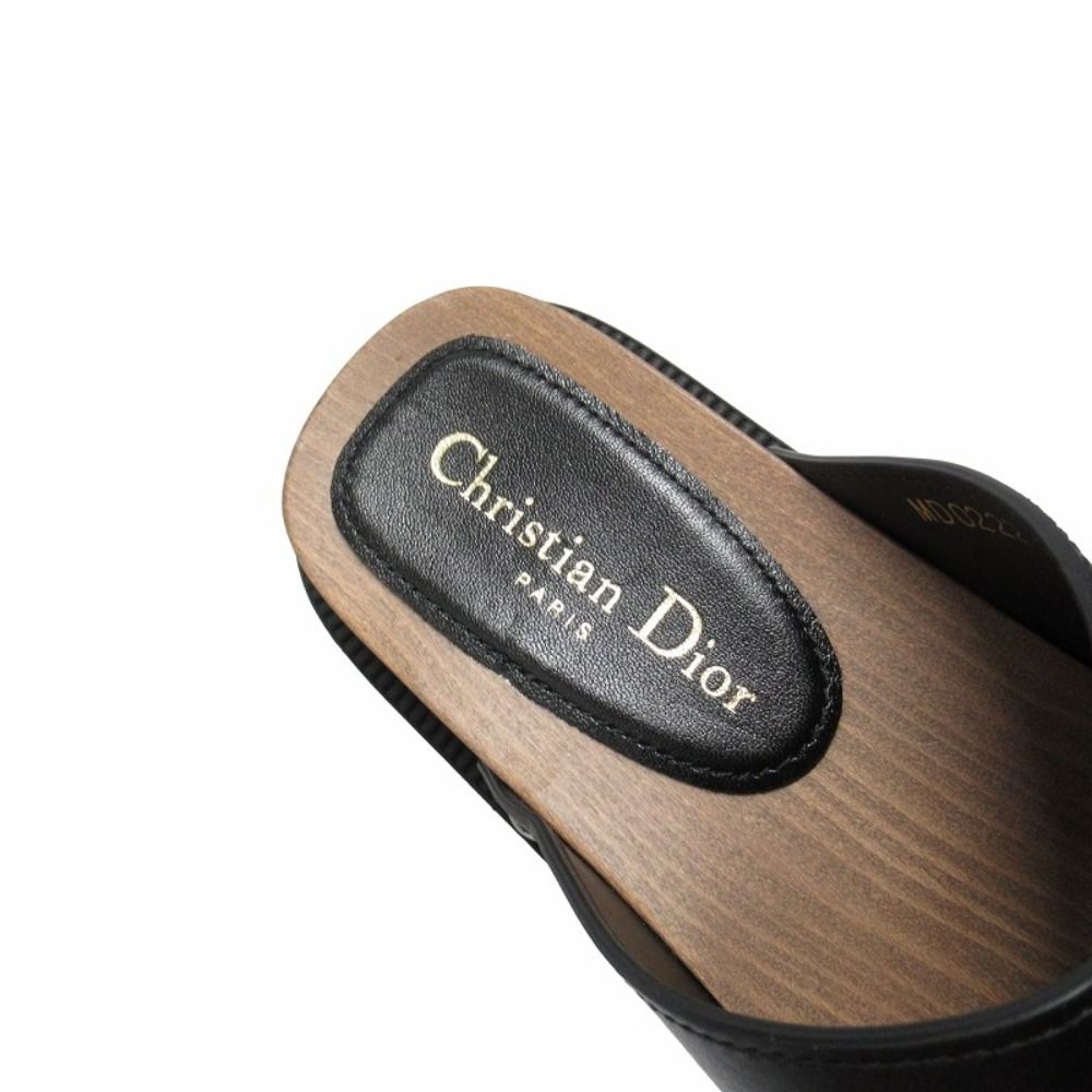 Dior Quake Leather Strap Sandals Shoes 37 Black
