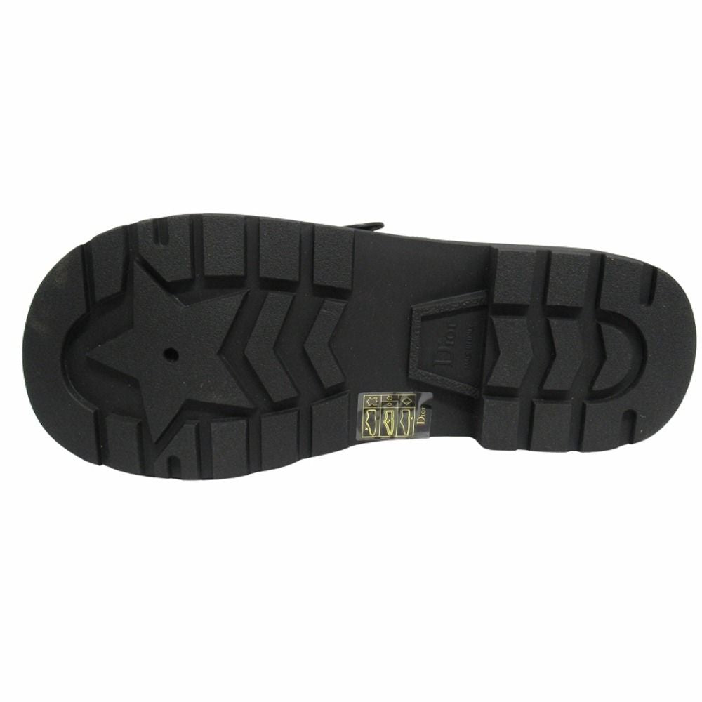 Dior Quake Leather Strap Sandals Shoes 37 Black