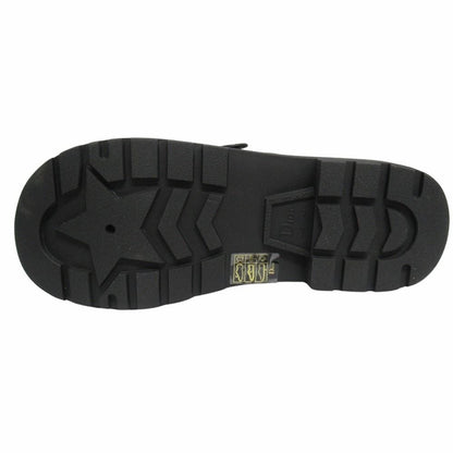 Dior Quake Leather Strap Sandals Shoes 37 Black
