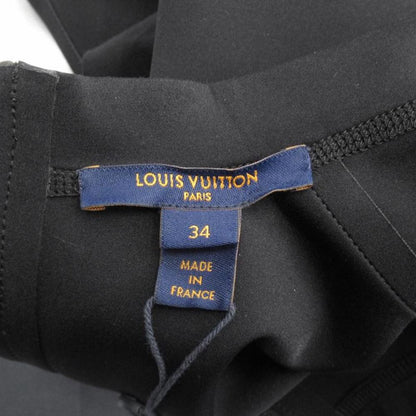Louis Vuitton Monogram Zipper Dress High Neck Fit 34 Black