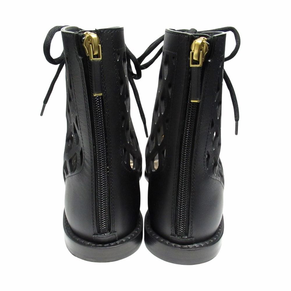 Dior D Trap Mesh Leather Sandals Boots Shoes 37 Black