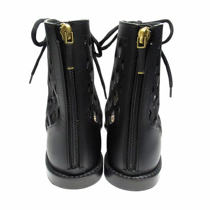 Dior D Trap Mesh Leather Sandals Boots Shoes 37 Black