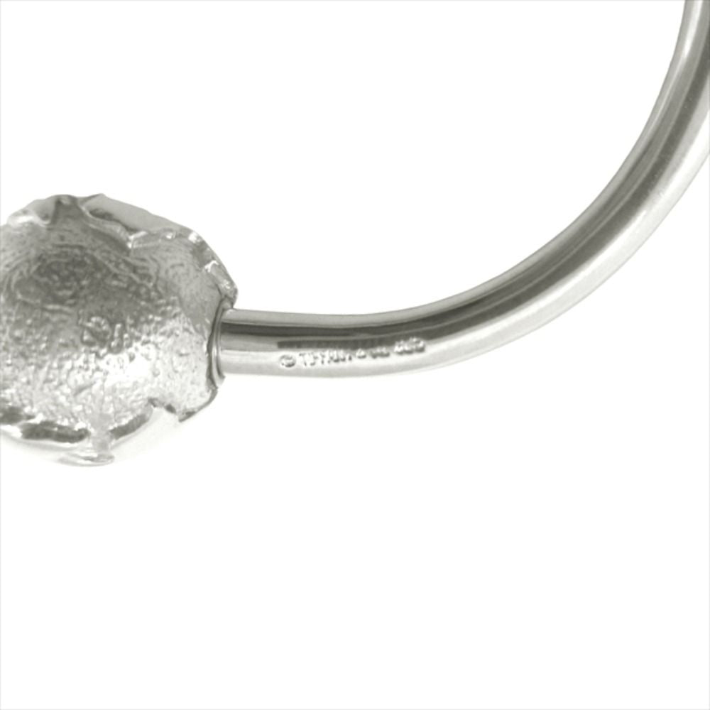 Tiffany & Co Polished Airplane Globe Key Ring Key Holder Silver