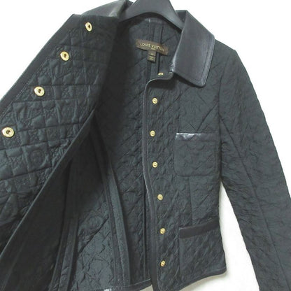 Louis Vuitton Leather Switch Monogram Quilted Jacket 34 Black