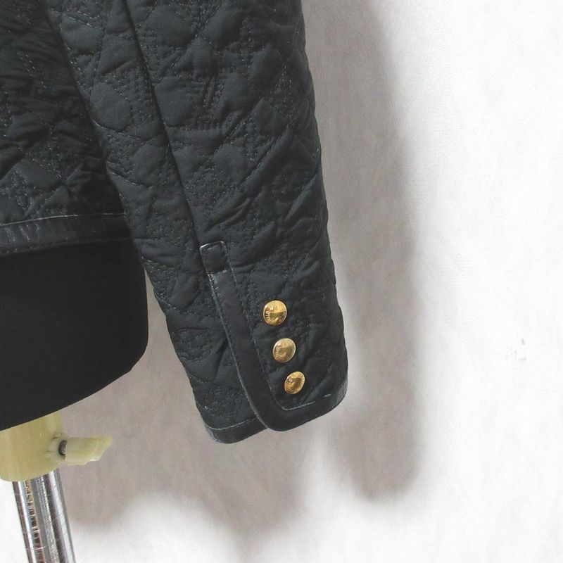 Louis Vuitton Leather Switch Monogram Quilted Jacket 34 Black