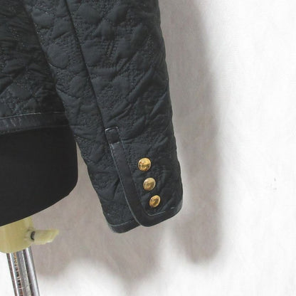 Louis Vuitton Leather Switch Monogram Quilted Jacket 34 Black