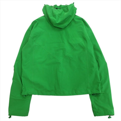 Bottega Veneta Triangle Zip Nylon Hoodie M Paraquito Green