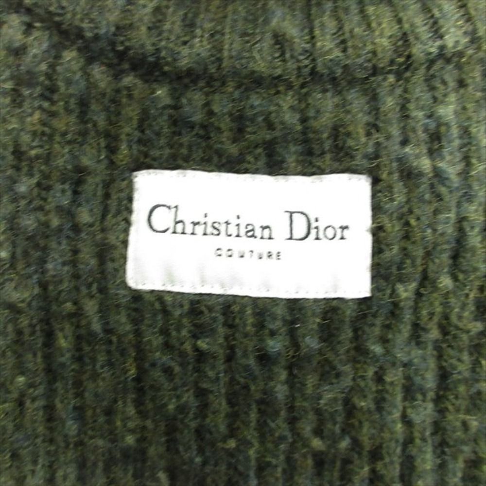 Dior Casentino Knit Sweater Melange Knapping Wool Logo Runway Wear S Green