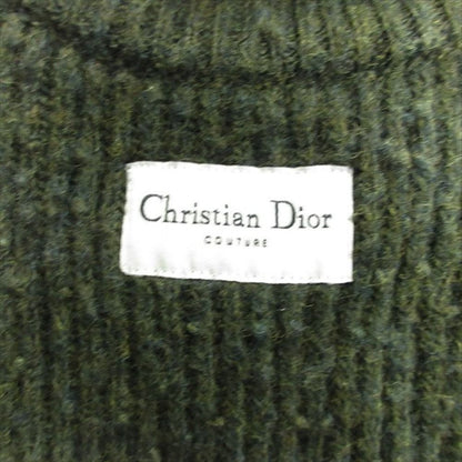 Dior Casentino Knit Sweater Melange Knapping Wool Logo Runway Wear S Green