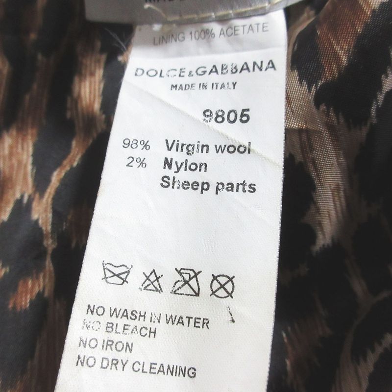 Dolce & Gabbana Vintage Gold Button Double Breasted Coat Black