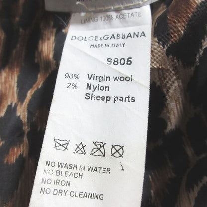 Dolce & Gabbana Vintage Gold Button Double Breasted Coat Black