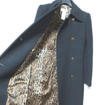Dolce & Gabbana Vintage Gold Button Double Breasted Coat Black