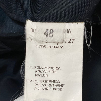 Dolce & Gabbana Knit Contrast Patted Nylon Jacket 48 Brown White Navy