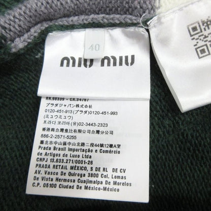 Miu Miu Landscape Intarsia Sweater Knit Top Long Sleeve Archive 40 Green White