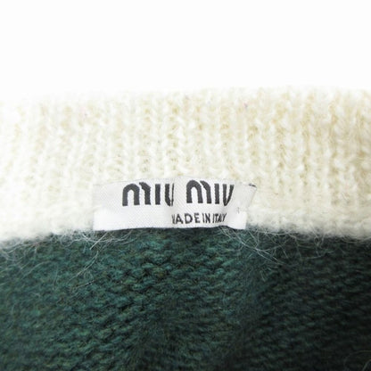 Miu Miu Landscape Intarsia Sweater Knit Top Long Sleeve Archive 40 Green White